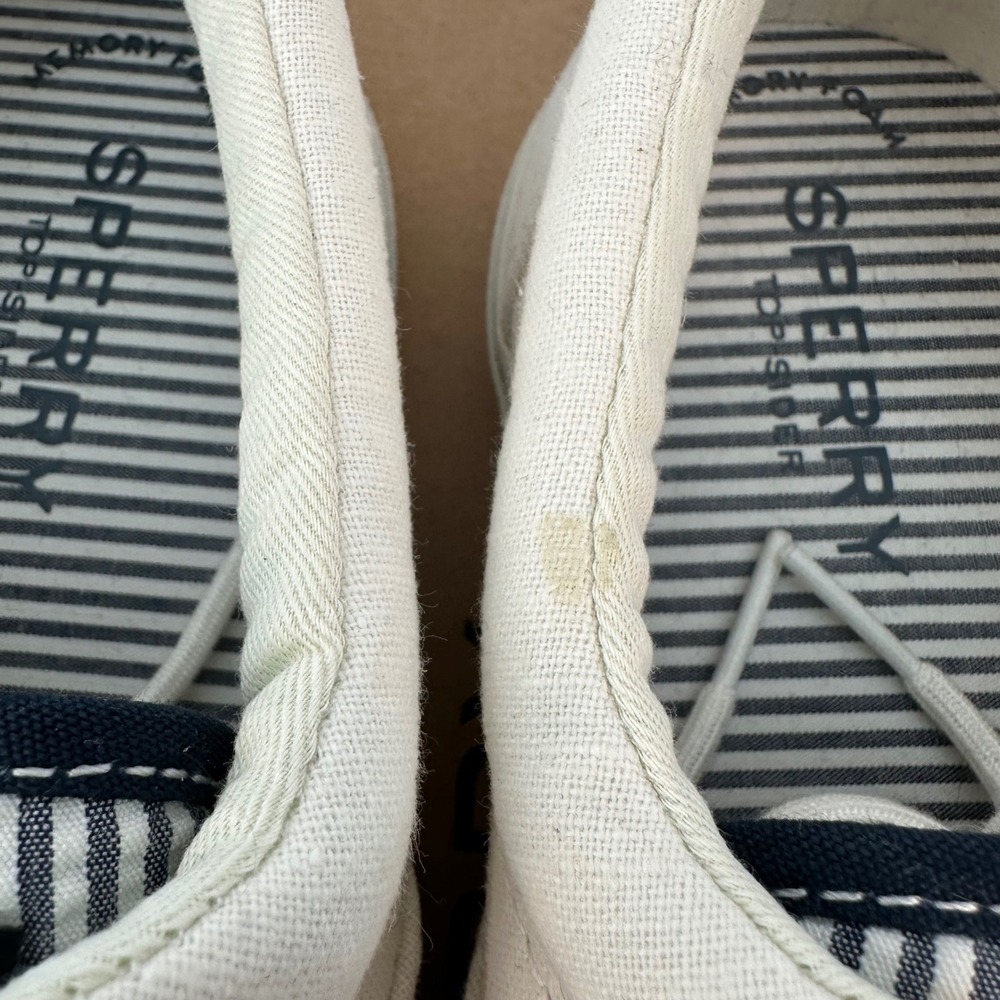Sperry Top-Sider Mens White Canvas Boat Shoes Sneakers Size‎ 12 STS22131 - Picture 8 of 16